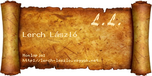 Lerch László névjegykártya