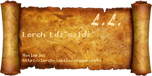 Lerch László névjegykártya