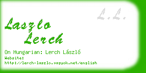 laszlo lerch business card