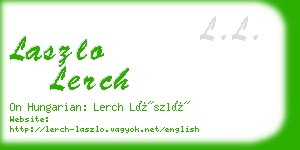 laszlo lerch business card